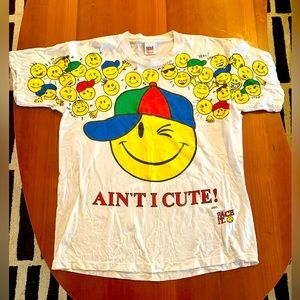 Vintage 90s Smiley Face It T Shirt size XL